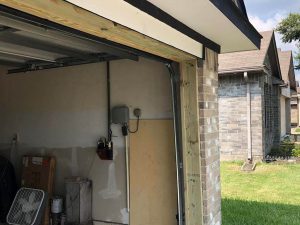 5.new frame installed on garage door