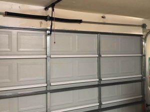 9.new garage door installed - inside view