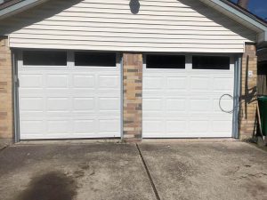 aluminum two garage door installation