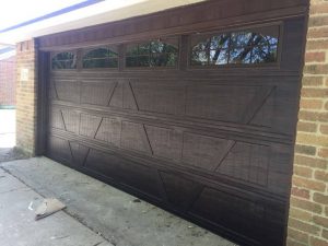 two car wooden garage door