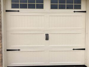 white carrige style garage door with windows (3)