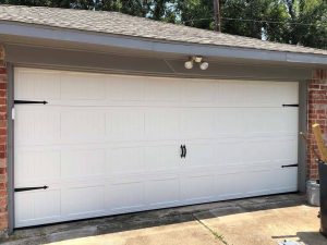 white carrige style two cars garage door