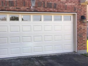 white garage door with windows