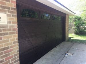 wooden two car garage door with windows (2)